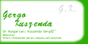 gergo kuszenda business card